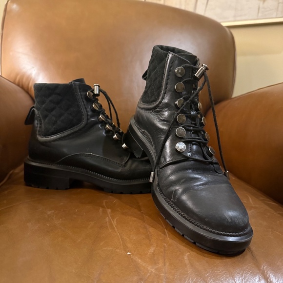 Aquatalia black Combat boots Size 8 - Picture 5 of 9